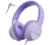 awatrue Cuffie per Bambini con Cavo, Limitazione del Volume 74/85/94 dB Cuffie per Bambini, Jack da 3,5 mm, Design Pieghevole, Cuffie On-ear per Ipad, Tablet, Scuola, Viaggio (Viola)