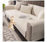 AWAV Copridivano 3 2 4 1 Posti, Copridivano Angolare, Telo Copridivano, Copridivano Antiscivolo Adatto per Cani E Animali Domestici Copridivano Angolare Universale, Lavabile (Bianco Avorio,70x210cm)