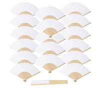AWAVM 18 Pezzi Ventaglio di Carta Bianca, Ventaglio di Nozze, Puntelli Decorativi, Festa, Decorazione di Cerimonia Nuziale, Regalo, Fai da Te, Incontri, Tempo Libero all'aperto, Memoriale di Viaggio