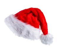 AWAVM 1PZ Cappello di Babbo Natale Cappello di Natale per Bambini Ragazzi Ragazze, Cappello di Babbo Natale in Velluto Spesso Confortevole per Natale Capodanno Festa a Tema Festivo, Cappello Natalizio