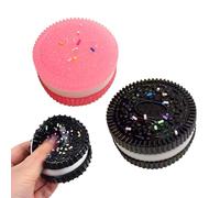 AWAVM 2 giocattoli per alleviare lo stress, super soft Cookie Squeeze Toys, Fufu Taba Stress Toys for Anxiety Relief, Pinching Biscuits Simulazione, Stress Ball Squeeze Toys, Biscuit Squishy Toy
