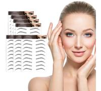 AWAVM 7 fogli adesivi per sopracciglia 4D Patch,Eyebrow tatuaggi adesivi bionici per sopracciglia, finte sopracciglia, stencil per tatuaggi impermeabili per donne (nero-13)