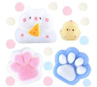 AWAVM Adorabile insieme di squishyDue zampe di gatto, un criceto che tiene il formaggio e un pulcino giallo - morbido, allevia lo stress , un regalo meraviglioso per rallegrare qualsiasi giorno