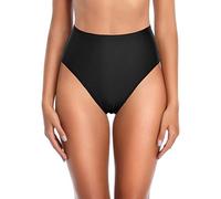 AWAVM Pantaloni mestruali per nuoto per ragazze adolescenti donne, bikini a vita alta neri, costume da bagno mestruale a prova di perdite, pantaloni da bagno, XL, XL