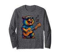 Awawa Rock Hyrax Suona Ukulele Chitarra Rainbow Hippie Divertente Maglia a Manica