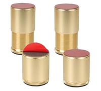 AWBEOT 4 Pezzi Rialzi per Mobili, Piedini per Mobili Regolabili, Autoadesive Alzata per Letto, in lega di alluminio, 4,7-7,9 cm Gambe Regolabili, per Divano, Letto, Tavolo, Sedia, Dorato