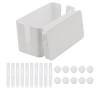 AWBEOT Scatola Cavi, Scatola di Gestione dei Cavi, Scatola Portacavi, Scatola Nascondi Cavo, Organizzatore Raccogli Cavo, Materiale PP Isolante, Piccolo, Bianco, (23,5 x 11,5 x 11,5 cm)