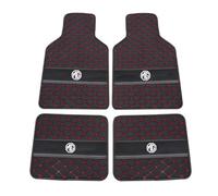 AWCYRHI 4 Pezzi Tappetini Auto, per MG MG3 Hybrid 2024 Tappetini per Auto Personalizzati Antiscivolo ImpermeabileTappetino in Tutto Il Tempo Tappeti,Black Red