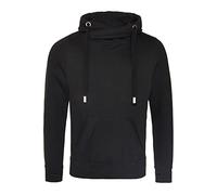 AWDis Cross Neck Hoodie Felpa, Nero (Nero Corvino), M Uomo