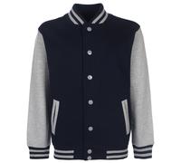 AWDis Felpa BASEBALL Cotone VARSITY JACKET Maglia SWEAT 12 color COLLEGE bottoni