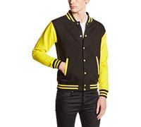 AWDis JH043MOXN/BURM, Giacca Uomo, Giallo (Jet Black/Sunshine Yellow), Medium