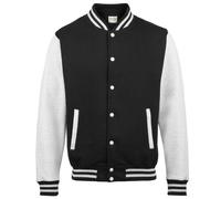 AWDis JH043MOXN/BURM, Giacca Uomo, Multicolore (Jet Black/Heather Grey), X-Small