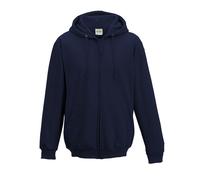 AWDIS JUST COOL felpa JH050 CON CAPPUCCIO ZIP interna GARZATA UOMO