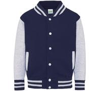 AWDis Kids Varsity Jacket - Ragazza ragazze Trendy American Letterman top baseba