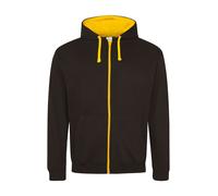 AWDIS Varsity Zoodie Contrast Zip Hoody Felpa Con Cappuccio Giacca