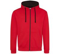 AWDIS Varsity Zoodie Contrast Zip Hoody Felpa Con Cappuccio Giacca