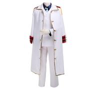 AWDOAJOI Costume per cosplay a tema anime, Monkey D Garp, mantello e camicie, set per feste di Halloween (S)