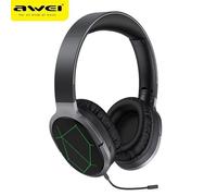 AWEI A799BL Bluetooth, connettore da 3,5 mm, microfono integrato, 25 h CUFFIE GAMING, Nero