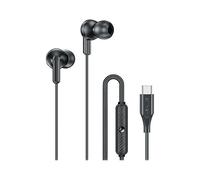 AWEI PC-25T-C - USB-C cablate, microfono integrato, per PC e smartphone CUFFIE, Nero