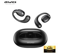 Awei T80 Bluetooth 5.3 Cuffie auricolari aperte Conduzione aerea Gancio per l'orecchio Auricolari sportivi wireless con microfono Auricolare in standby lungo 450 mAh
