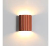 AWEITG Applique da parete a LED verde nordico Lampada da parete for interni a 2 luci su e giù for camera da letto, soggiorno, corridoio - Lampada da parete moderna con lampadina(Orange)