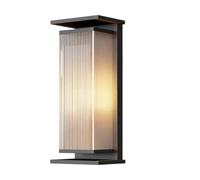 AWEITG Applique solare da esterno Retro - a lanterna LED impermeabile IP65 for veranda, patio, giardino e garage(35cm)