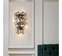 AWEITG Elegant K9 Crystal Wall Sconce - Versatile Lighting for Living Room, Bedroom, Kitchen, and Hallway(Light color)