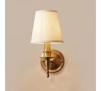 AWEITG European Minimalist Style Wall Lamp - Retro Fabric Shade Indoor Lighting for Home(A)