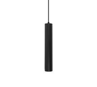 AWEITG Lampada a sospensione in alluminio nero opaco Lampada a sospensione a tubo lungo Lampada a sospensione a testa singola regolabile in altezza Lampada a sospensione for soggiorno camera da letto(
