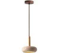 AWEITG Lampada a sospensione robusta e durevole in travertino Wabi-Sabi Lampada a sospensione con paralume in pietra naturale con lampada a sospensione a tronchi Mini illuminazione a sospensione for s