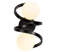 AWEITG Lampade da parete dal design creativo con vite in ferro, lampada sorgente luminosa a doppia testa G9, for soggiorno, camera letto, comodino, scale, corridoio(Dark)
