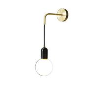 AWEITG Lampade da parete sospese sotto la palla di marmo, piccola lampada comodino for camera letto interamente in rame, sorgente luminosa G9 Illuminazione a risparmio energetico appliq(Dark)
