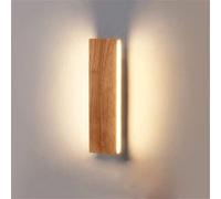 AWEITG Nordic Solid Wood Wall Light - Japanese Style Rectangular Sconce for Kids' Room, Bedroom, or Bathroom