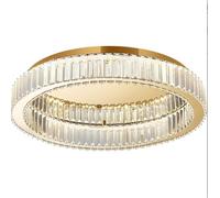 AWEITG Plafoniera in Oro con Hardware e Paralume in Cristallo, Lampada da Soffitto a Incorporata in Stile Europeo di Lusso, Montaggio a Incasso Vicino alla Plafoniera for Soggiorno, Corridoio(L)