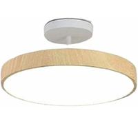 AWEITG Plafoniera LED Tricolore Dimmerabile - Lampada Da Incasso Rotonda Con Venature Legno Per Interni(Wood Grain,15.7in)