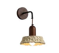 AWEITG Scandinavian Antique Solid Wood Wall Sconce - Hardwired Bedside Reading Lamp E27 Base for Living Room, Restaurant, Loft, and Kitchen