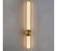 AWEITG Three-Color Dimmable Copper Wall Lantern - LED Sconce for Bedrooms and Living Rooms(Copper,90CM)