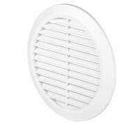 AWENTA Ø da 100 a 150 mm Griglia di scarico di ventilazione rotonda, plastica bianca, zanzariera, dimensione del condotto dell'aria regolabile da Ø10 a 15 cm, dimensioni esterne Ø18 cm, bianco