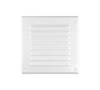 AWENTA Griglia di Aerazione in Acciaio Zincato, Quadrata, 120 x 120/165 x 165 mm, Bianco