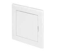 Awenta Pannello di accesso in plastica Porta 100 x 100 mm - Piastra sportello di apertura bianca - Chiusura della porta - Cerniera nascosta - Porta rimovibile - Superficie liscia verniciabile
