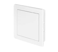 Awenta Pannello di accesso in plastica Porta 150 x 150 mm - Piastra sportello di apertura bianca - Chiusura della porta - Cerniera nascosta - Porta rimovibile - Superficie liscia verniciabile