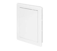 Awenta Pannello di accesso in plastica Porta 150 x 200 mm - Piastra sportello di apertura bianca - Chiusura della porta - Cerniera nascosta - Porta rimovibile - Superficie liscia verniciabile