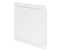 Awenta Pannello di accesso in plastica Porta 250 x 250 mm - Piastra sportello di apertura bianca - Chiusura della porta - Cerniera nascosta - Porta rimovibile - Superficie liscia verniciabile