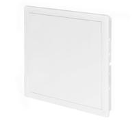 Awenta Pannello di accesso in plastica Porta 300 x 300 mm - Piastra sportello di apertura bianca - Chiusura della porta - Cerniera nascosta - Porta rimovibile - Superficie liscia verniciabile