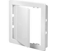 Awenta Pannello di accesso in plastica Porta 300 x 400 mm - Piastra sportello di apertura bianca - Chiusura della porta - Cerniera nascosta - Porta rimovibile - Superficie liscia verniciabile
