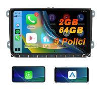 AWESAFE 9 Pollici Android 13 Autoradio [2G+64GB] con CarPlay/Android Auto per VW Golf 5 6 Plus Polo Passat Tiguan Seat, Car Radio GPS Bluetooth WIFI FM RDS EQ Comandi al Volante
