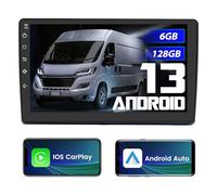 AWESAFE 9 Pollici Autoradio CarPlay/Android Auto per Fiat Ducato (2006-2013) Android 13 (6+128GB) Car Radio con Touchscreen Bluetooth FM RDS GPS Comandi al volante