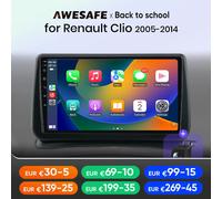 AWESAFE Autoradio Autoradio per Renault Clio 3 2005-2014 Schermo Carplay Wireless Android Auto Stereo GPS Navi FM RDS Multimedia WIFI 2GB-32GB B