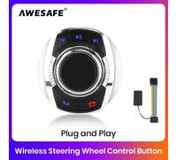 AWESAFE pulsante di controllo del volante Wireless per auto universale per Android Autoradio 8 funzioni chiave forma della tazza con luce a LED