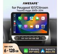 AWESAFE PX9 Autoradio Per Peugeot 107 Toyota Aygo Citroen C1 2005-2014 Car Play Per Auto Androide Auto Wireless CarPlay Moto 2 din Android Navigation 4G-LTE 8-Croe 8GB+256GB GPS Map RDS DSP IPS WIFI 1